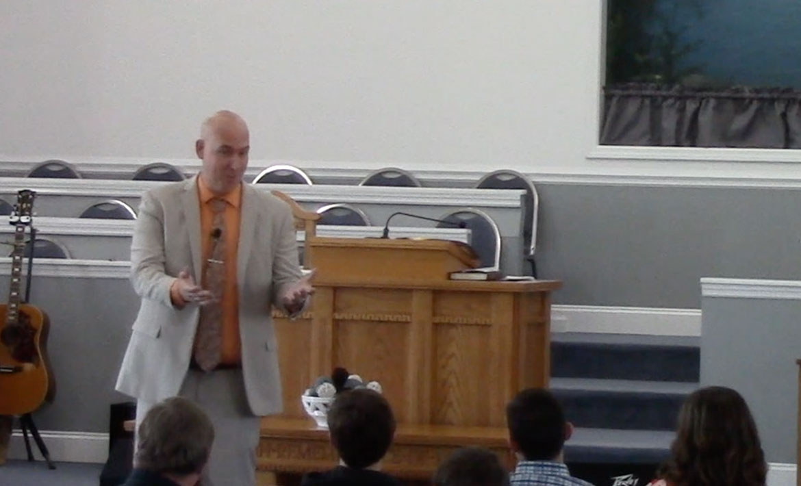 Steve Moore preaching.