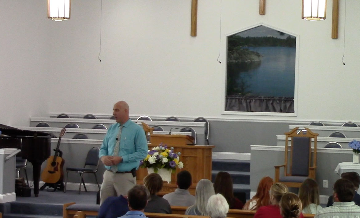 Steve Moore preaching.